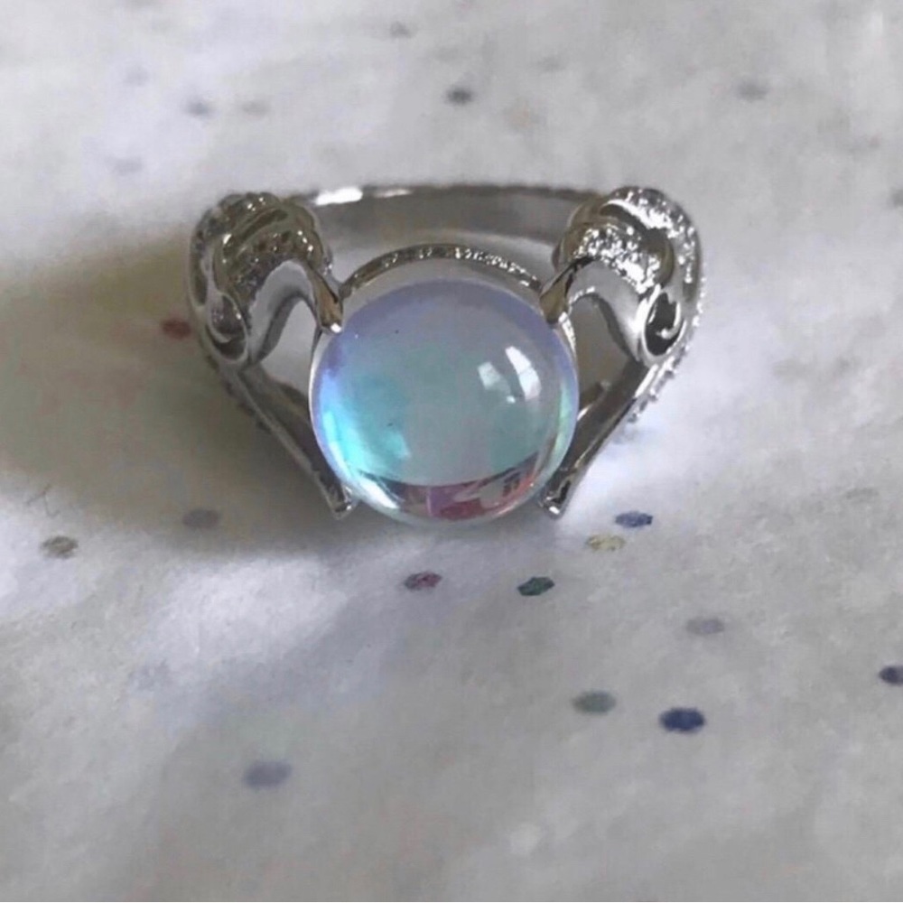 Sterling silver and moonstone ring